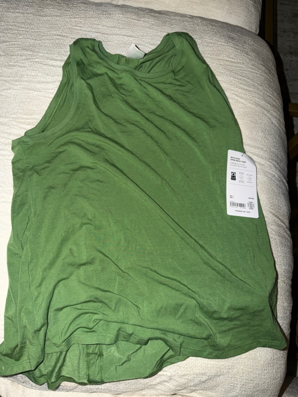 Athleta Moss Green Ribbed Tank Top